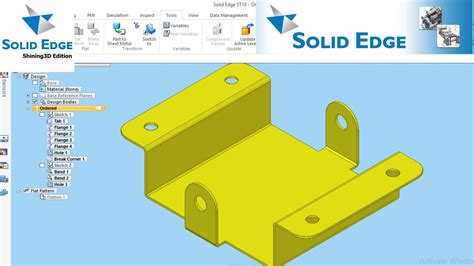 solid edge part to sheet metal|solid edge metal sheet exercise.